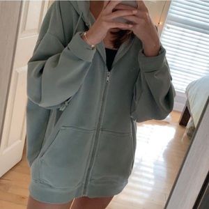 Brandy Melville Carla Oversized Zip Up Hoodie